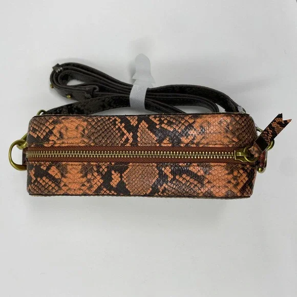 Madewell The Transport Camera Bag Colorblock Snake Embossed Shoulder Bag NWT Shoulder Bags